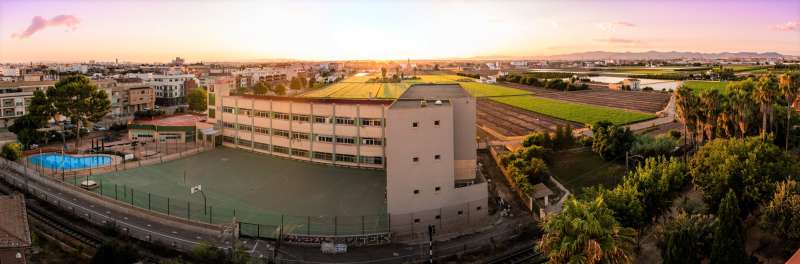 Vista aÃ©rea del Colegio Yocris de AlmÃ ssera. EPDA